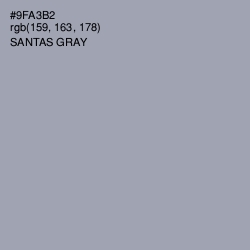 #9FA3B2 - Santas Gray Color Image