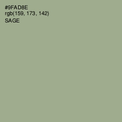#9FAD8E - Sage Color Image