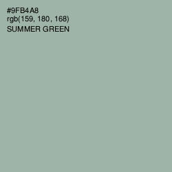 #9FB4A8 - Summer Green Color Image