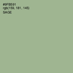 #9FB591 - Sage Color Image