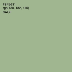 #9FB691 - Sage Color Image
