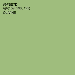 #9FBE7D - Olivine Color Image