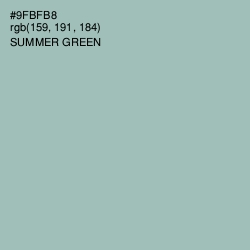 #9FBFB8 - Summer Green Color Image