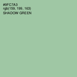 #9FC7A3 - Shadow Green Color Image