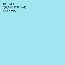 #9FE6F1 - Anakiwa Color Image