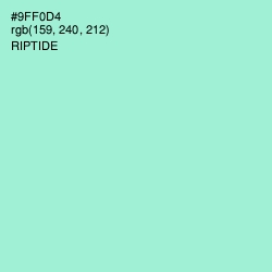 #9FF0D4 - Riptide Color Image