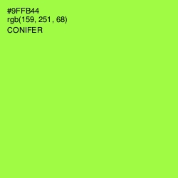 #9FFB44 - Conifer Color Image