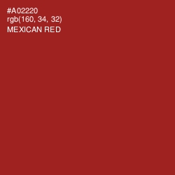 #A02220 - Mexican Red Color Image