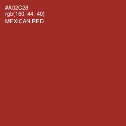 #A02C28 - Mexican Red Color Image