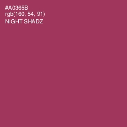 #A0365B - Night Shadz Color Image