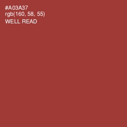 #A03A37 - Well Read Color Image