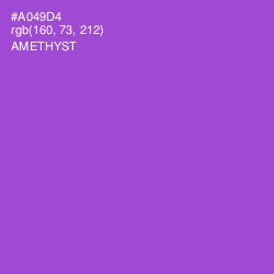 #A049D4 - Amethyst Color Image