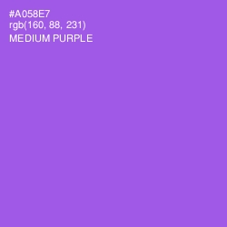 #A058E7 - Medium Purple Color Image