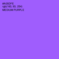 #A05DFE - Medium Purple Color Image