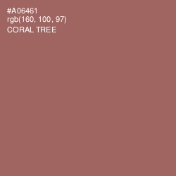 #A06461 - Coral Tree Color Image