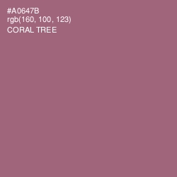 #A0647B - Coral Tree Color Image