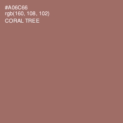 #A06C66 - Coral Tree Color Image