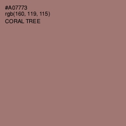#A07773 - Coral Tree Color Image