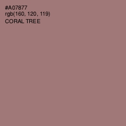 #A07877 - Coral Tree Color Image