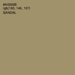 #A0926B - Sandal Color Image