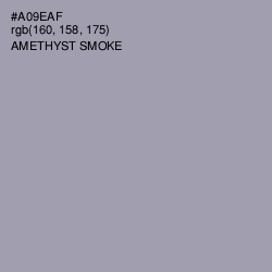 #A09EAF - Amethyst Smoke Color Image