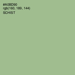 #A0BD90 - Schist Color Image