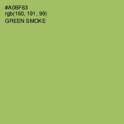 #A0BF63 - Green Smoke Color Image
