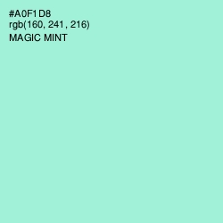 #A0F1D8 - Magic Mint Color Image