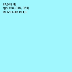 #A0F8FE - Blizzard Blue Color Image