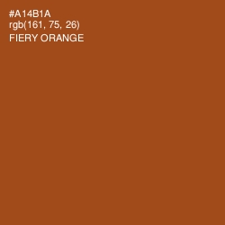 #A14B1A - Fiery Orange Color Image