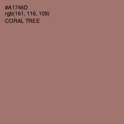 #A1746D - Coral Tree Color Image