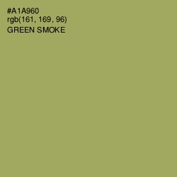#A1A960 - Green Smoke Color Image