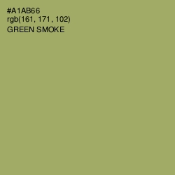 #A1AB66 - Green Smoke Color Image