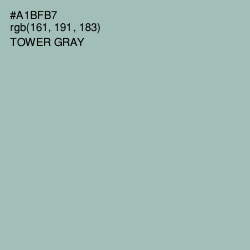 #A1BFB7 - Tower Gray Color Image