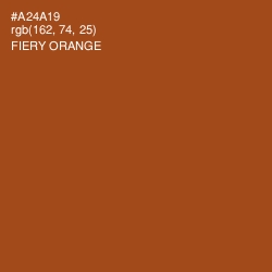 #A24A19 - Fiery Orange Color Image