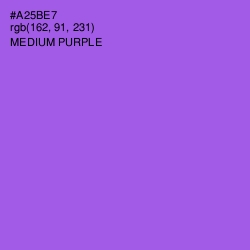 #A25BE7 - Medium Purple Color Image
