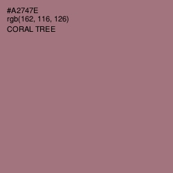 #A2747E - Coral Tree Color Image
