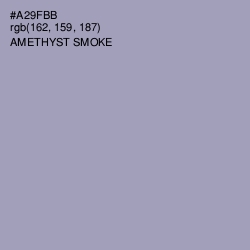 #A29FBB - Amethyst Smoke Color Image