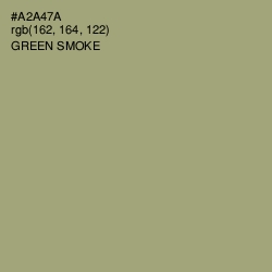 #A2A47A - Green Smoke Color Image