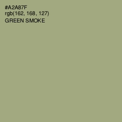 #A2A87F - Green Smoke Color Image
