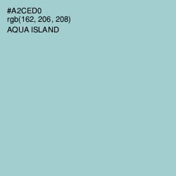 #A2CED0 - Aqua Island Color Image