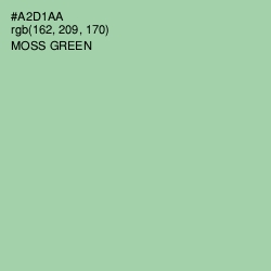 #A2D1AA - Moss Green Color Image