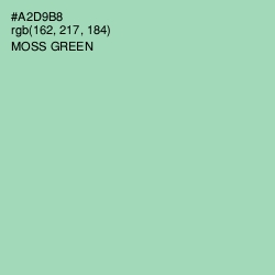#A2D9B8 - Moss Green Color Image