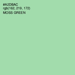 #A2DBAC - Moss Green Color Image