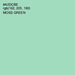 #A2DCBE - Moss Green Color Image