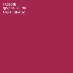 #A3264E - Night Shadz Color Image