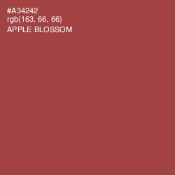 #A34242 - Apple Blossom Color Image