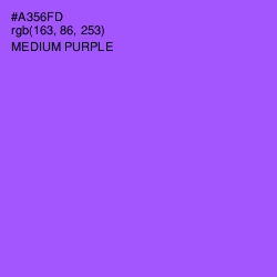#A356FD - Medium Purple Color Image