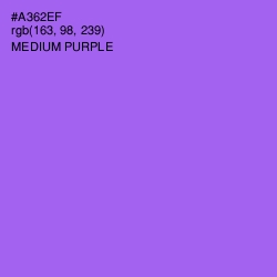 #A362EF - Medium Purple Color Image