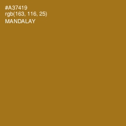 #A37419 - Mandalay Color Image